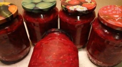 Свекла на зиму для борща с томатной пастой. Свекольная заправка для борща на зиму из свеклы, моркови с томатной пастой