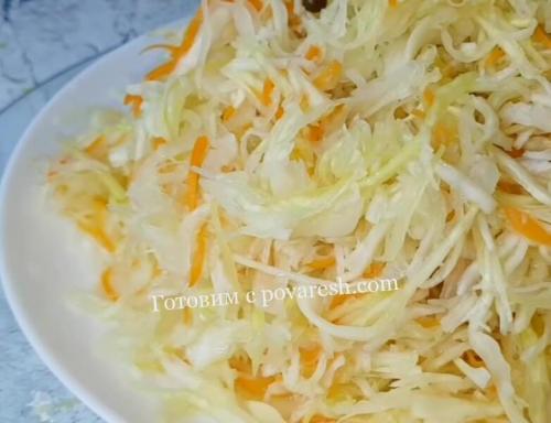 Быстрая квашеная капуста хрустящая без уксуса. Квашеная капуста быстрого приготовления хрустящая и сочная с уксусом   13