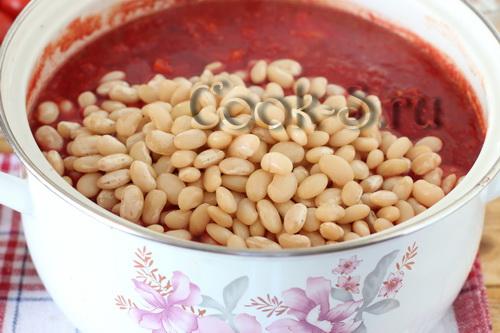 Борщевка из свеклы и моркови на зиму с фасолью. Пошаговый процесс приготовления 10 Борщевка из свеклы и моркови на зиму с фасолью. Пошаговый процесс приготовления 10