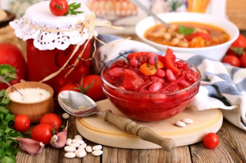 Борщевка из свеклы и моркови на зиму с фасолью. Пошаговый процесс приготовления 14 Борщевка из свеклы и моркови на зиму с фасолью. Пошаговый процесс приготовления 14