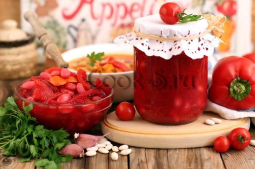 Борщевка из свеклы и моркови на зиму с фасолью. Пошаговый процесс приготовления 13 Борщевка из свеклы и моркови на зиму с фасолью. Пошаговый процесс приготовления 13