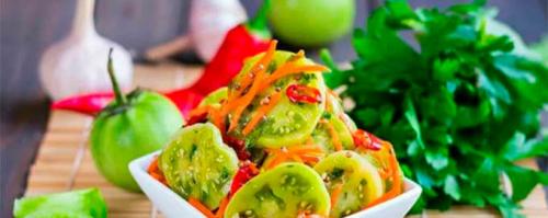 Соленые зеленые помидоры быстрого приготовления. Закуска из зелёных помидор — рецепты быстрого приготовления