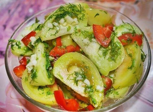 Маринованные зеленые помидоры быстрого приготовления. Маринованные помидоры с чесноком и зеленью быстрого приготовления – 7 пошаговых рецептов 09