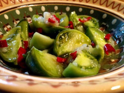 Маринованные зеленые помидоры быстрого приготовления. Маринованные помидоры с чесноком и зеленью быстрого приготовления – 7 пошаговых рецептов 07