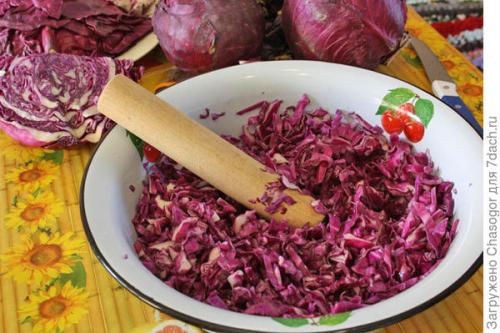 Квашеная краснокочанная капуста на зиму. Квашеная капуста красная