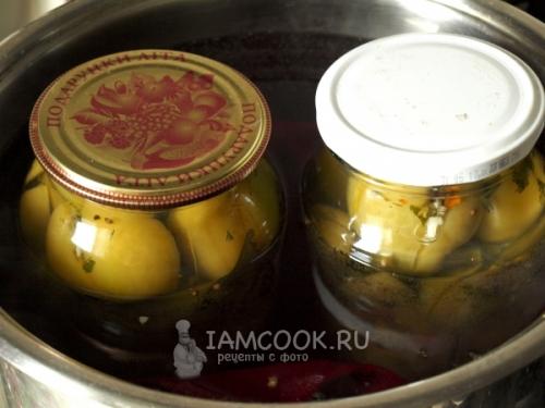 Запах лета: рецепт маринованных зеленых помидоров фаршированных 08