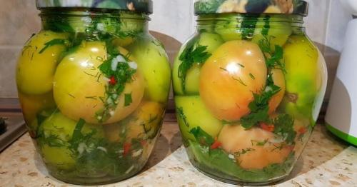 Зеленые помидоры по-кавказски на зиму