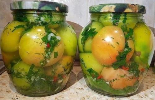 Зеленые помидоры по кавказски на зиму. И 50 банок будет мало! Зеленые помидоры по-кавказски, которые понравятся всем!