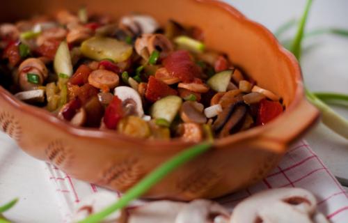 Идеальное лечо с жареными баклажанами. Лечо с баклажанами