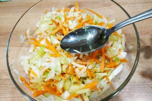 Салат из капусты с яблочным уксусом. Витаминный салат из свежей капусты, моркови и яблока
