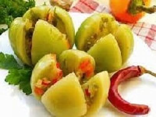 Зеленые помидоры с кинзой и чесноком. Зеленые помидоры по-грузински на зиму – лучшие рецепты