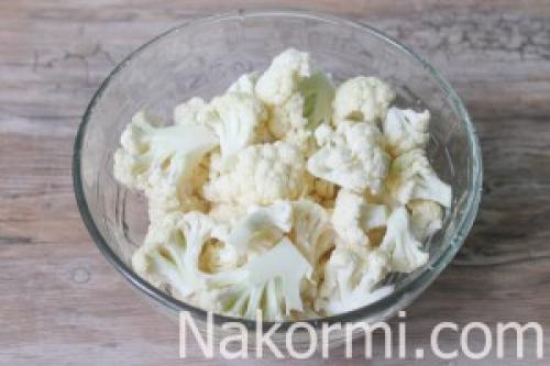 Маринованная цветная капуста на зиму по-корейски. Ингредиенты