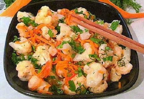 Маринованная цветная капуста по-корейски быстрого приготовления. Цветная капуста по-корейски быстрого приготовления — настоящие рецепты