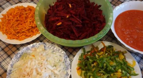 Борщевая заправка на зиму с капустой и томатной пастой. Заправка для борща на зиму в банках с томатной пастой