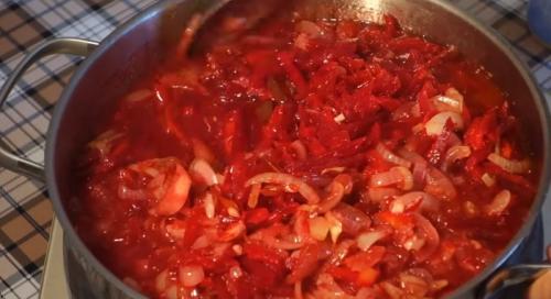 Борщевая заправка на зиму с капустой и томатной пастой. Заправка для борща на зиму в банках с томатной пастой