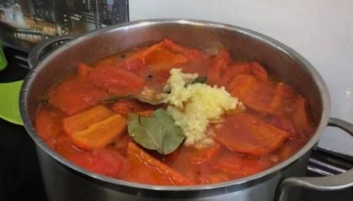 Лечо с томатным соком на зиму из болгарского перца без масла. Лечо на зиму без масла 08 Лечо с томатным соком на зиму из болгарского перца без масла. Лечо на зиму без масла 08