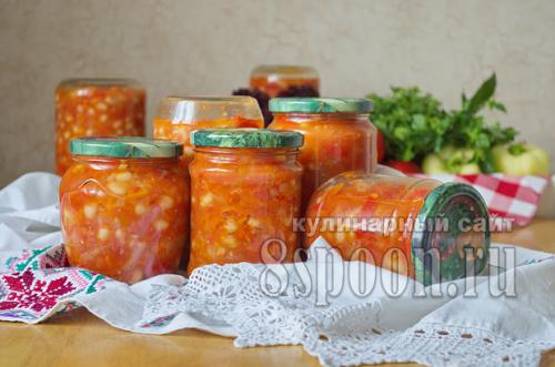 Лечо из болгарского перца с фасолью. Лечо из болгарского перца на зиму с фасолью