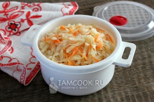 Капуста за сутки горячим способом без уксуса. Рецепт с добавлением лимона 07 Капуста за сутки горячим способом без уксуса. Рецепт с добавлением лимона 07