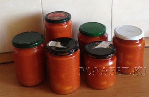 Как добавить вкус в лечо с помощью томатного сока. Классический