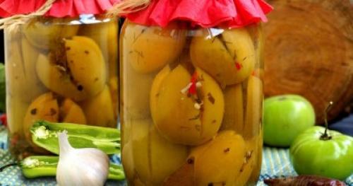 Помидоры зелёные фаршированные солёные на зиму.. Фаршированные зеленые помидоры 26