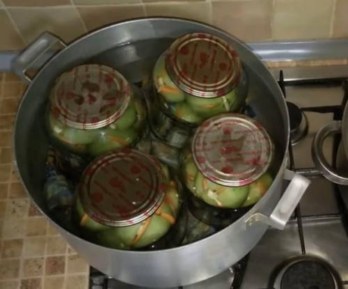 Зеленые фаршированные помидоры чесноком и морковью.. Зеленые помидоры, фаршированные морковью и чесноком 25