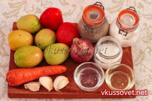 Икра из зеленых помидор с морковью и луком. Икра из зеленых помидоров с луком и морковью на зиму