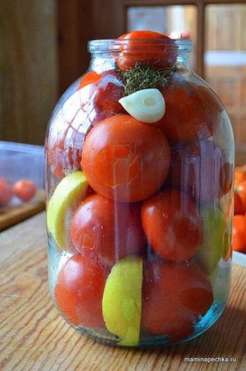 Помидоры с горчицей под железную крышку. Пошаговый фото-рецепт приготовления: