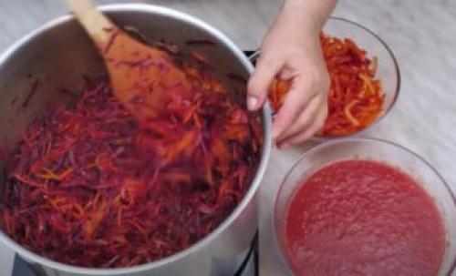 Рецепт заготовки для борща на зиму без капусты. Борщ на зиму в банках без капусты с помидорами и перцем 02