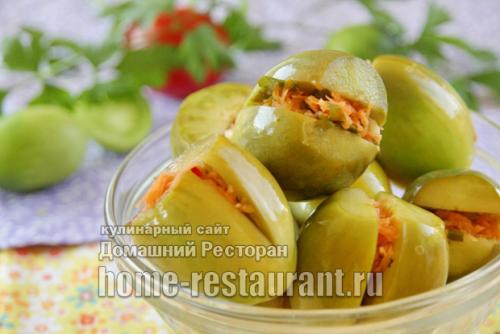 Соленые зеленые помидоры по-грузински