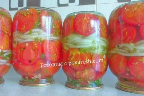 Маринованные помидоры половинками на зиму без стерилизации. Как закрыть помидоры половинками без стерилизации на зиму 12 Маринованные помидоры половинками на зиму без стерилизации. Как закрыть помидоры половинками без стерилизации на зиму 12