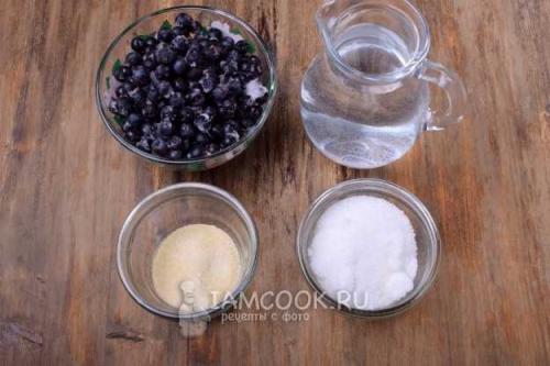 Желе из черники с желатином. Процесс приготовления