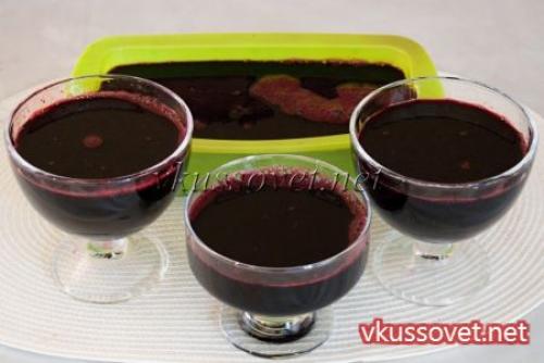 Желе из черники без сахара. Желе из замороженной черники