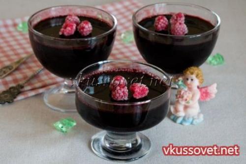 Желе из черники без сахара. Желе из замороженной черники